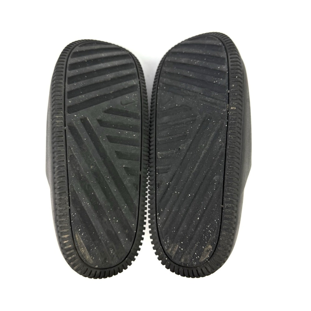 Nike Calm Slides Sandals Black Rubber Platform Womens 8 Slip On Mens 7 - Picture 8 of 8